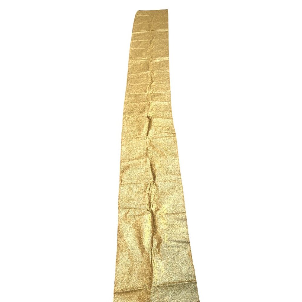 Long Gold Shimmering Fabric Runner For Events Or Home Décor